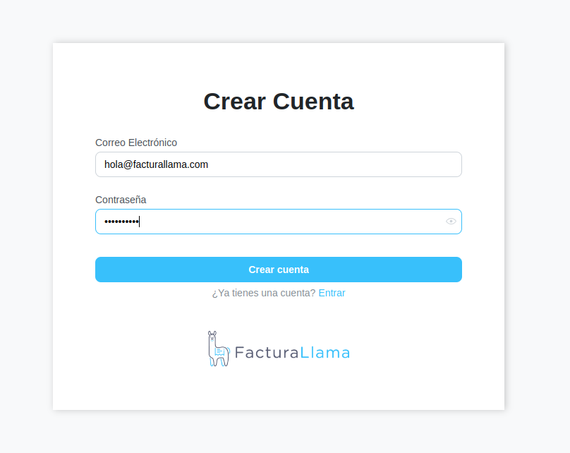 Imagen del formulario completado